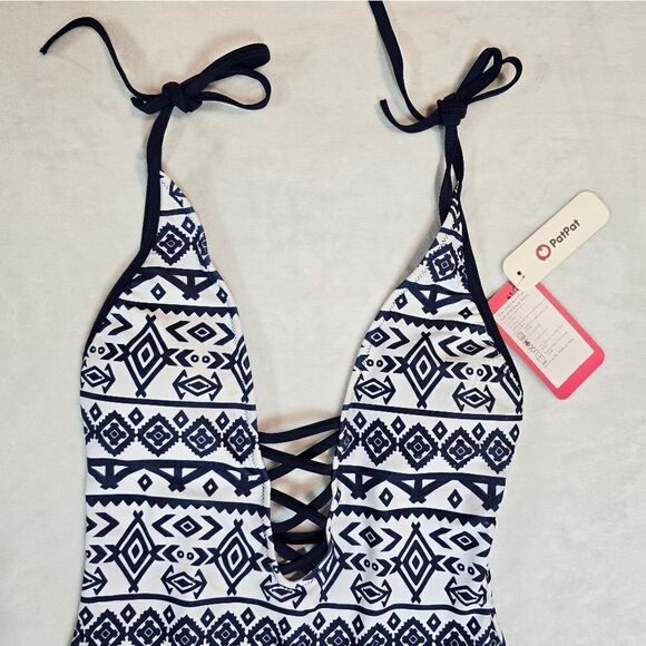 🌿NWT "PatPat" tribal print one piece swimsuit size Small - Picture 2 of 11